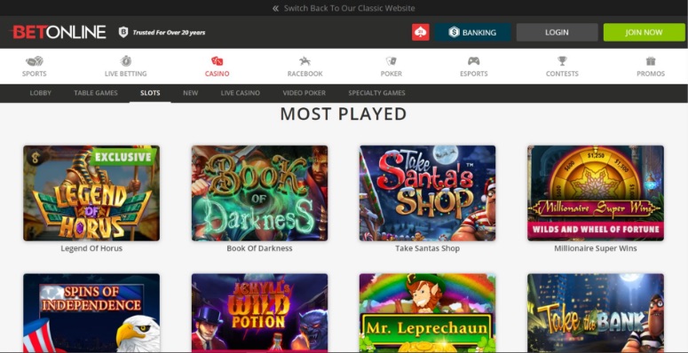 BetOnline Casino Games